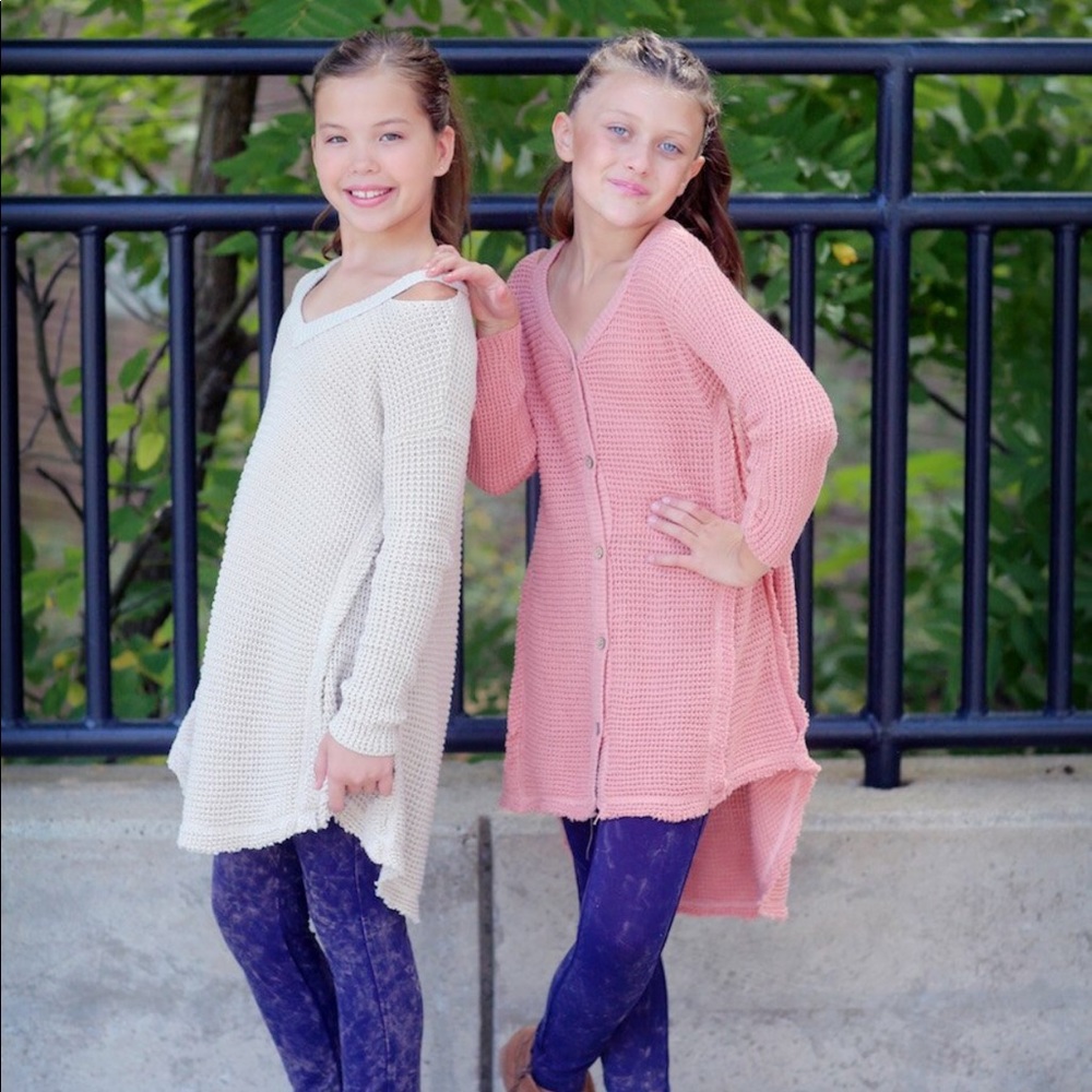Blush High-Low Knit Cardigan